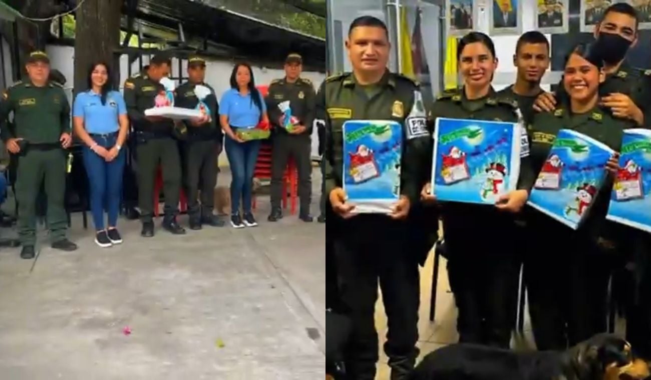 Policía de Santander recibió regalos