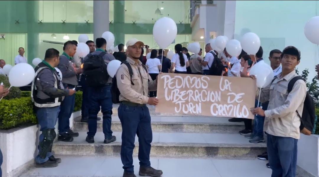 Velatón por la liberación de trabajador de CENS secuestrado en el Catatumbo