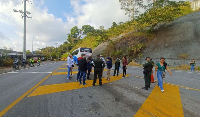 Control migratorio en la entrada a Bucaramanga