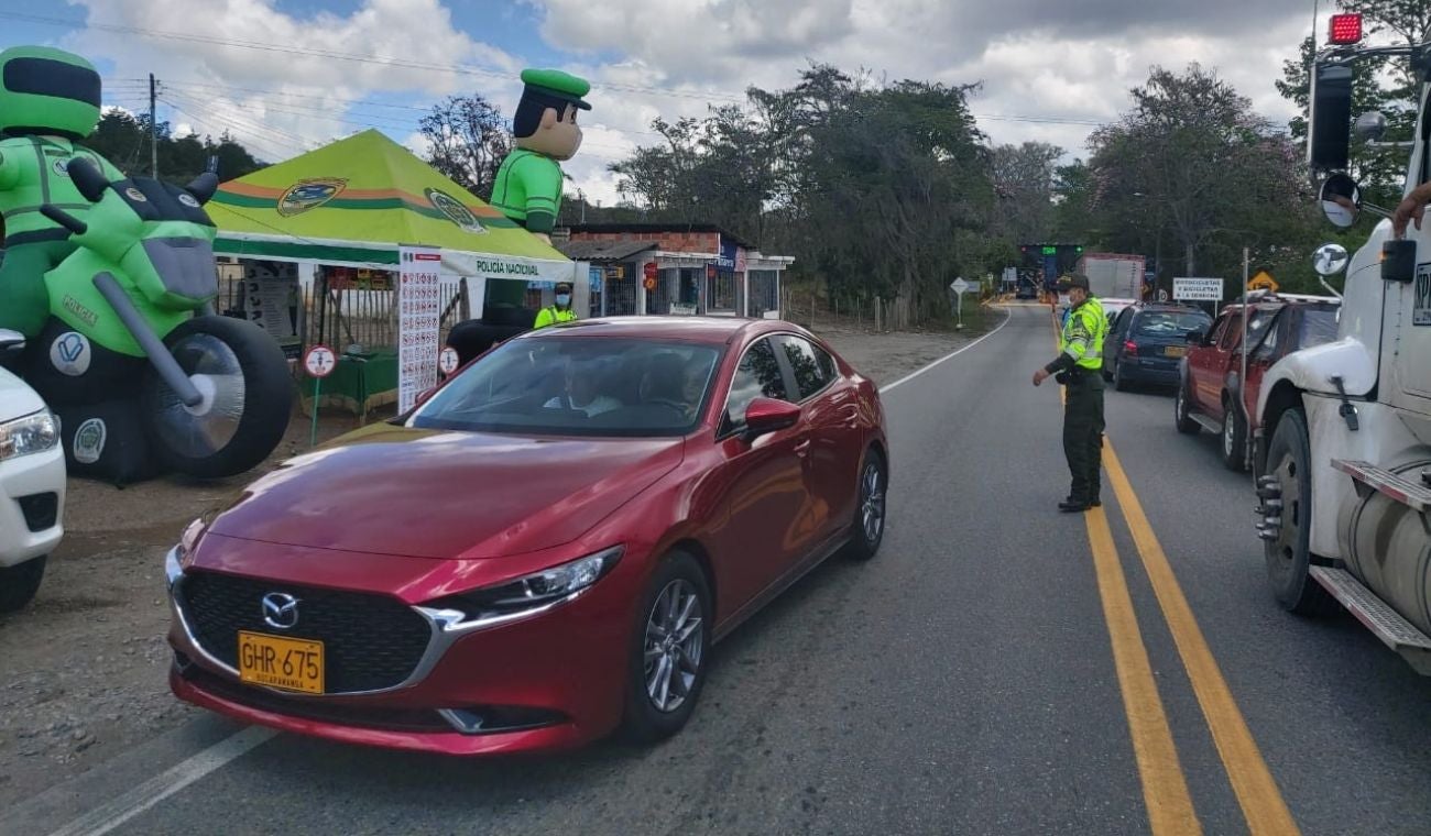 Controles en las vías de Santander