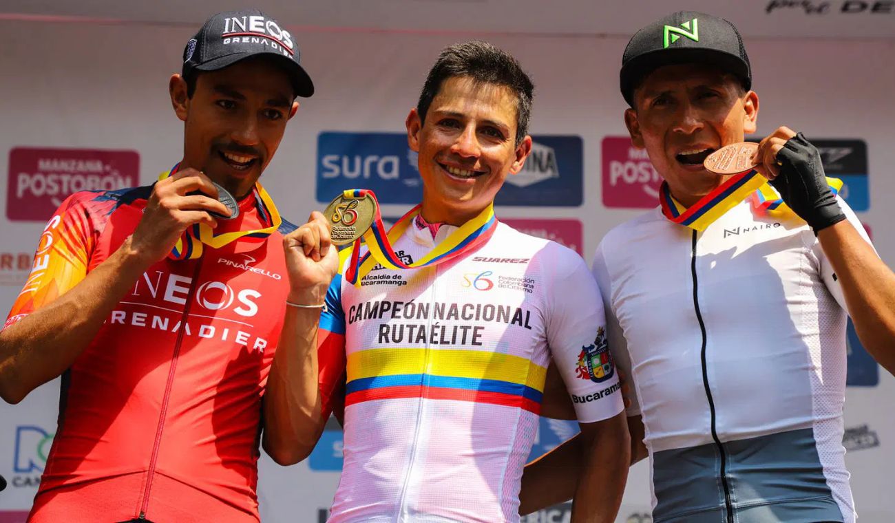 Daniel Martínez, Esteban Chaves y Nairo Quintana
