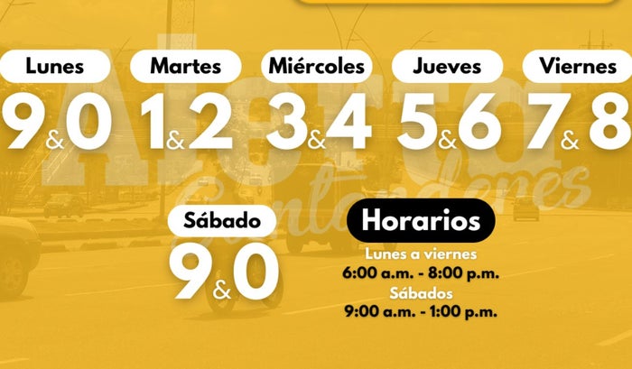 Pico y placa Bucaramanga 27 de enero al 1 de febrero