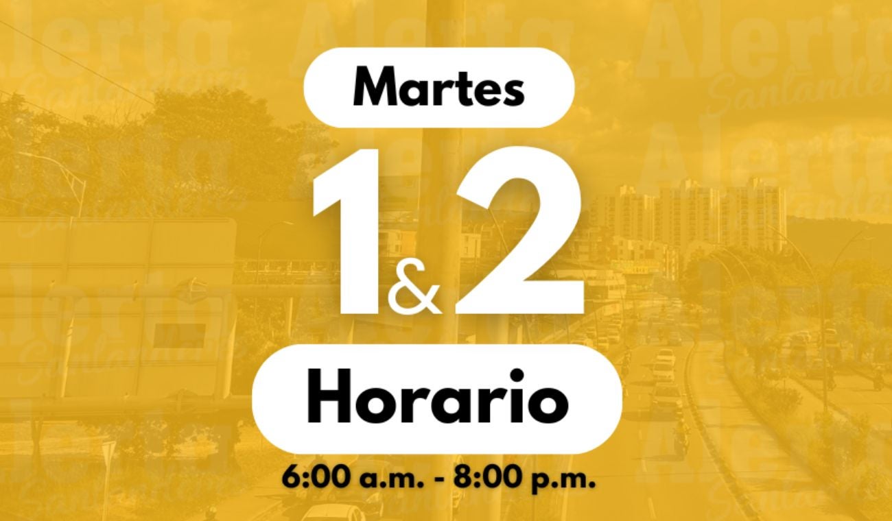 Pico y placa martes Bucaramanga