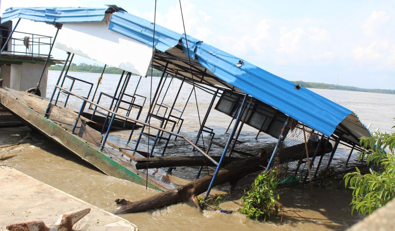 Boya fluvial de Puerto Wilches se hundió