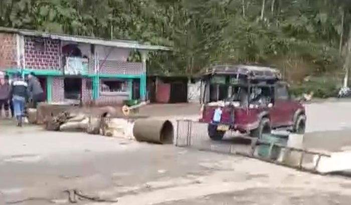 Cierre en la vía Bucaramanga - Cúcuta, sector La Nevera