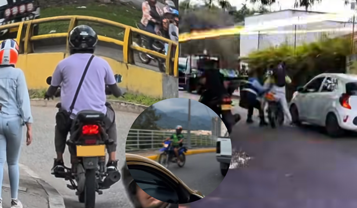 Motociclistas conducen en contravía en Bucaramanga