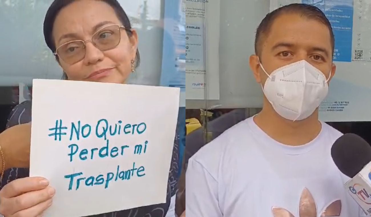 Pacientes trasplantados protestan en Bucaramanga