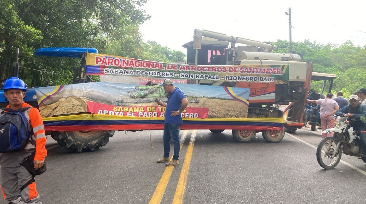 El bloqueo en la Troncal del Magdalena Medio se mantiene en Sabana de Torres