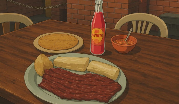 Comida típica santandereana al estilo Ghibli