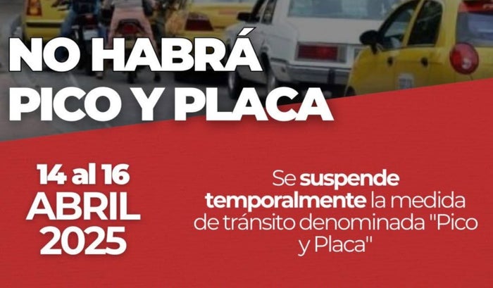 No habrá pico y placa en Cúcuta durante Semana Santa