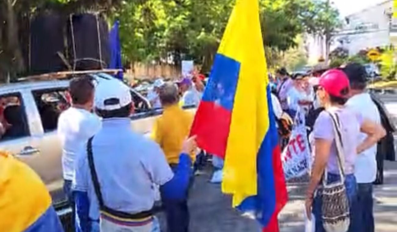 Manifestaciones del paro nacional en San Gil (Santander)