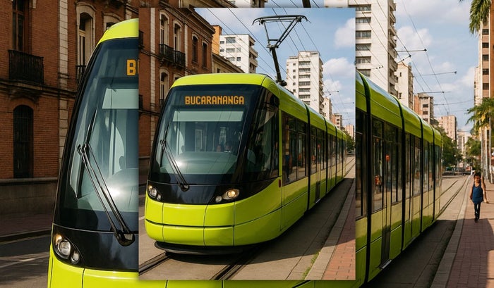 Tranvía en Bucaramanga (imagen generada con inteligencia artificial)