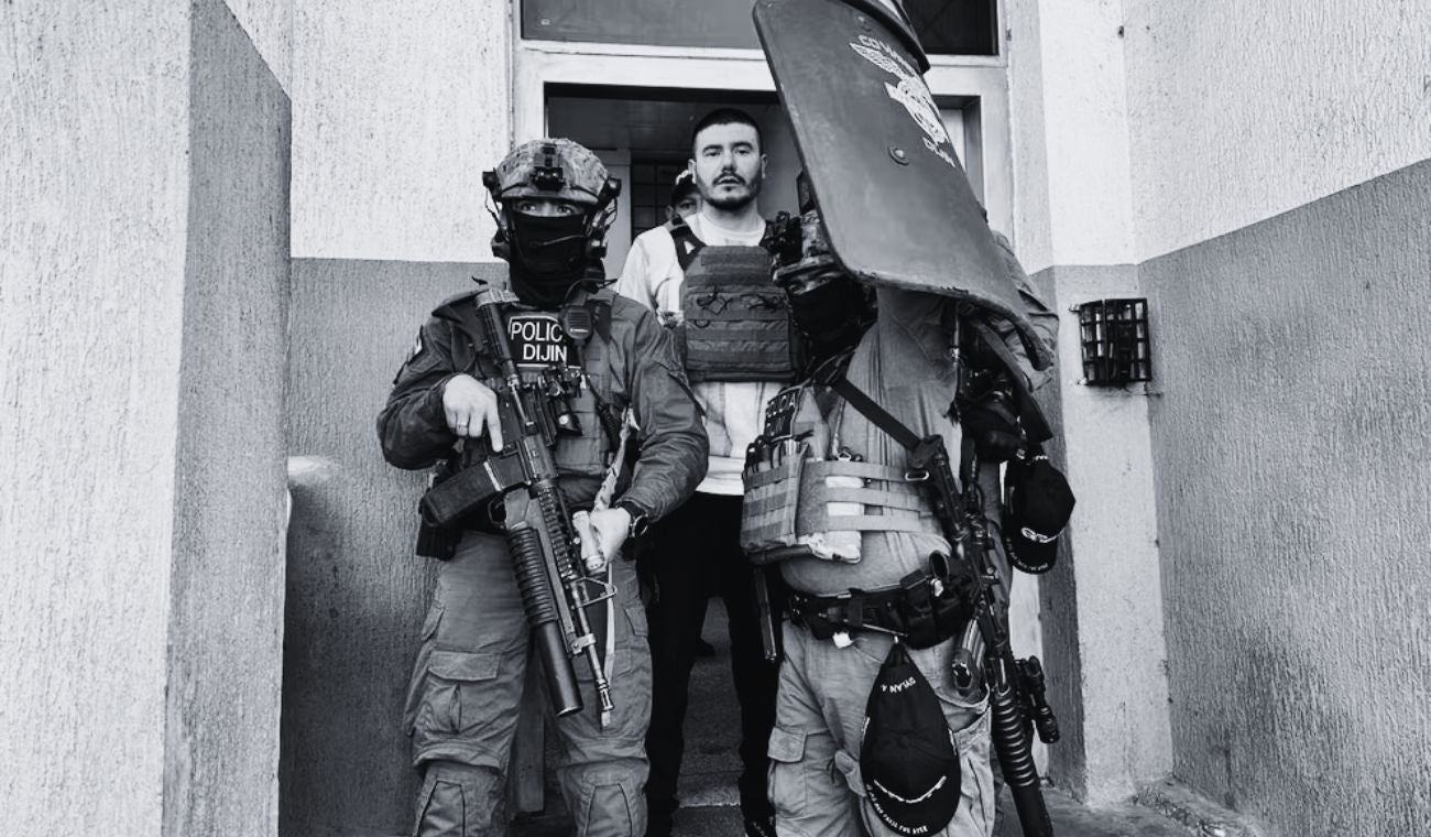 Alias 'Pichi' ingresando a la cárcel de Cómbita