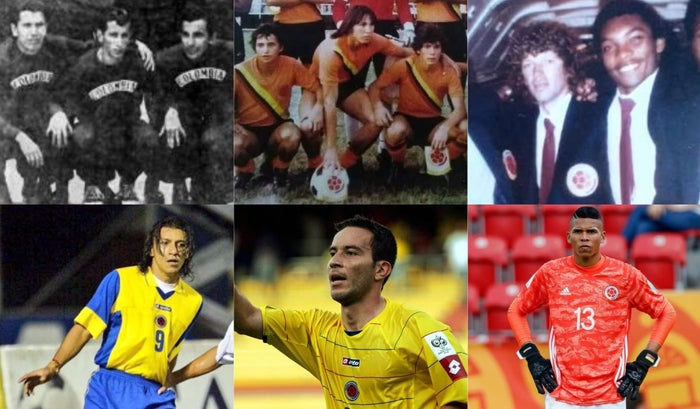 Hermán Aceros, Alfredo Ferrer, Norberto Peluffo, Sergio Herrena, Luis Gabriel Rey & Kevin Mier (futbolistas santandereanos en Selección Colombia)