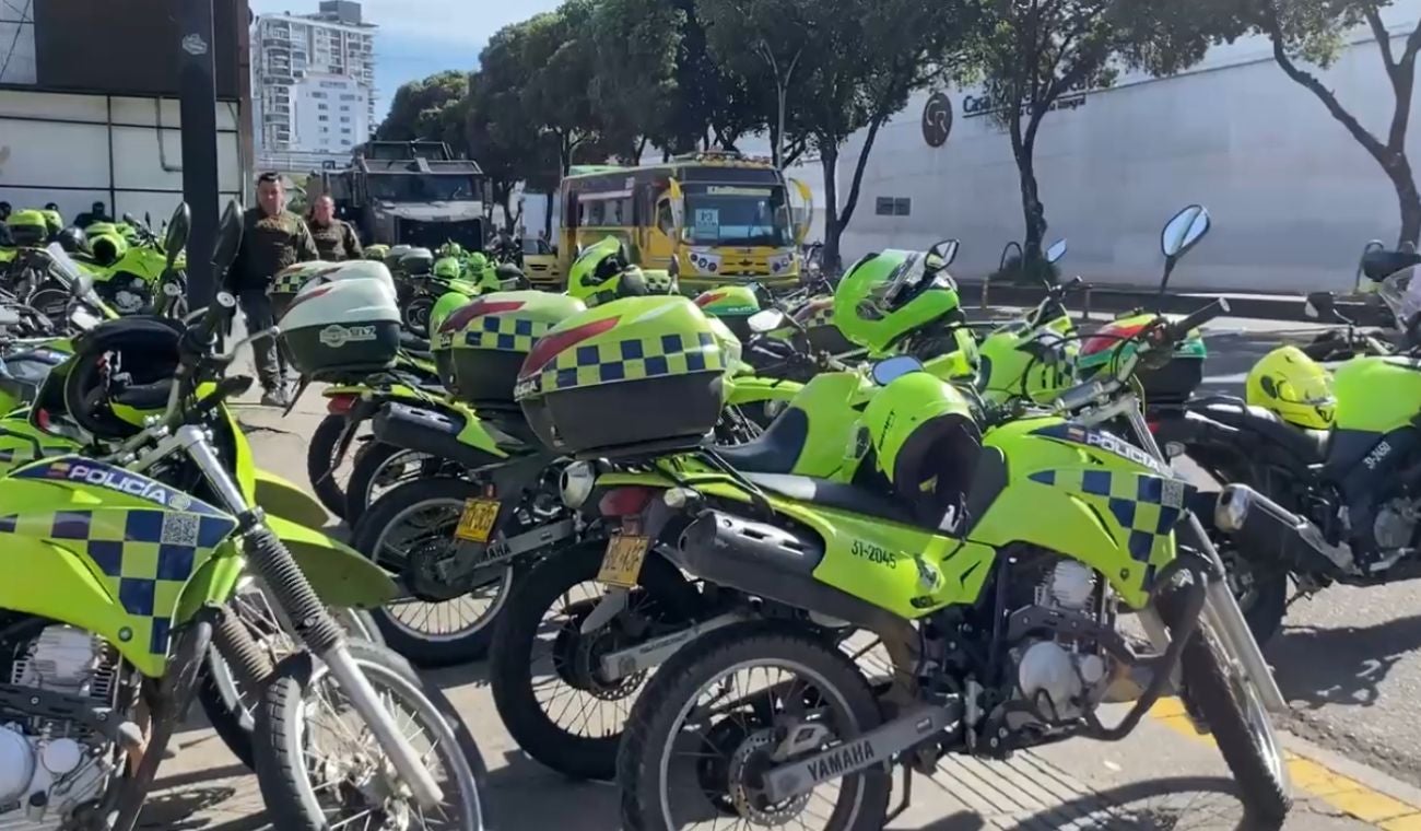 Motociclistas de la Policía Metropolitana de Bucaramanga