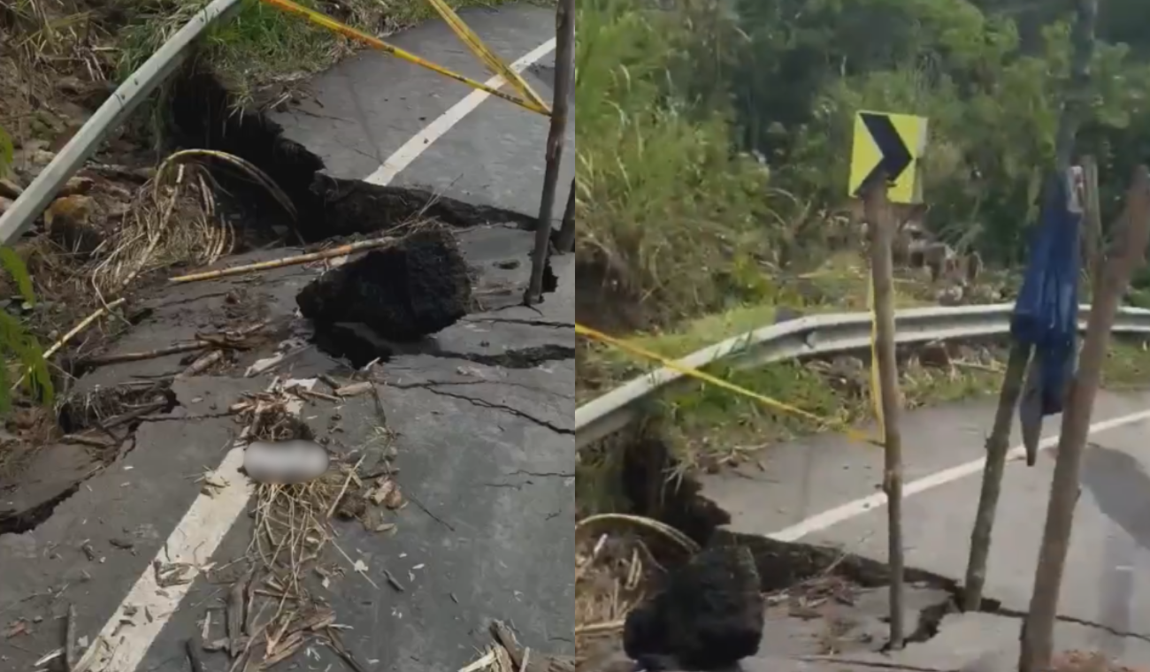 En alerta están las autoridades por la falla geológica que amenaza con dejar incomunicada la región.