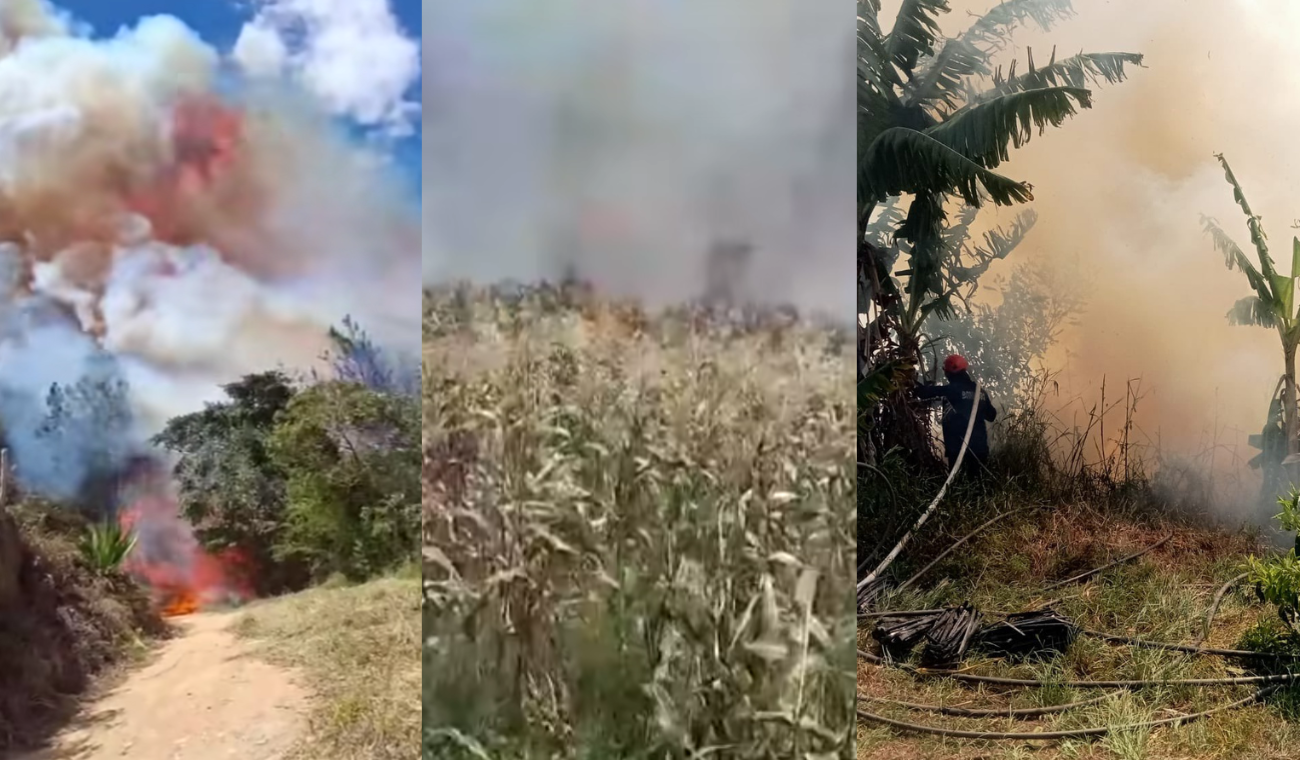 El incendio se dio entre los municipios de Tona, Matanza y Charta