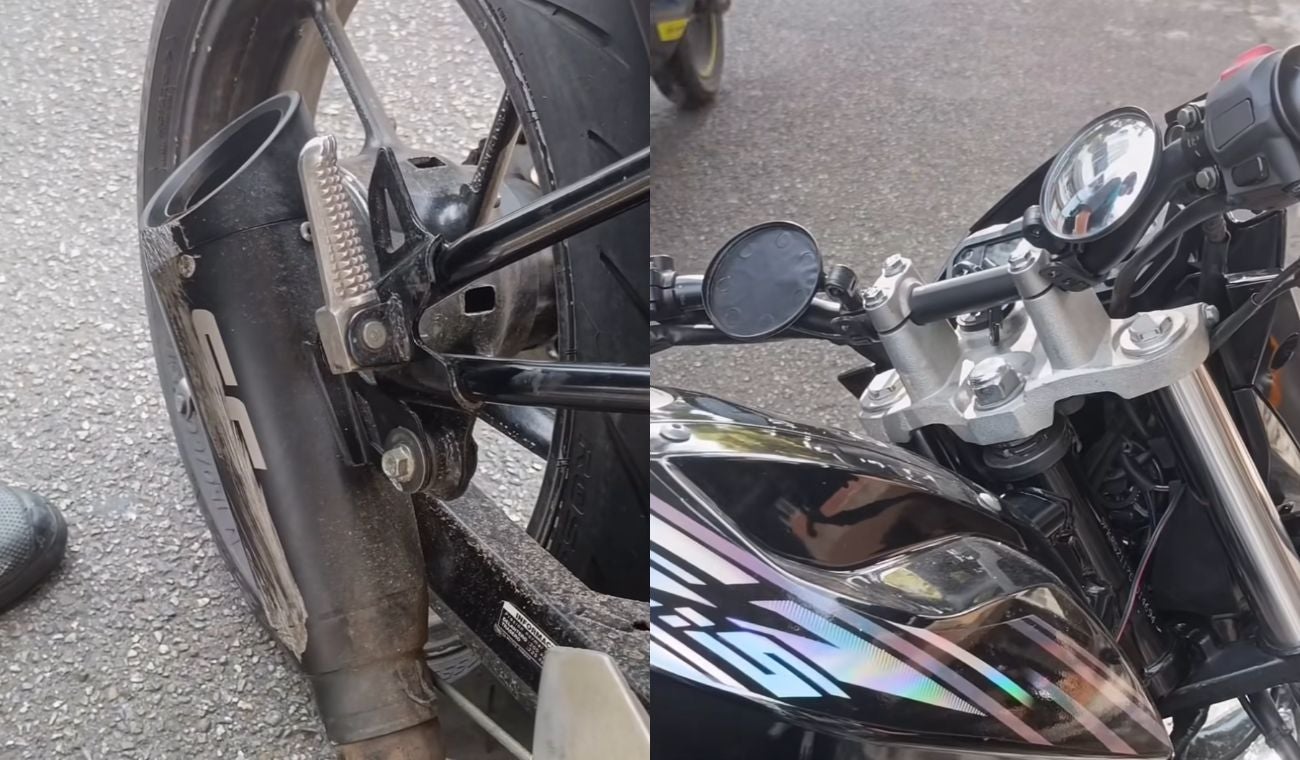 Motocicleta con modificaciones que genera contaminación auditiva