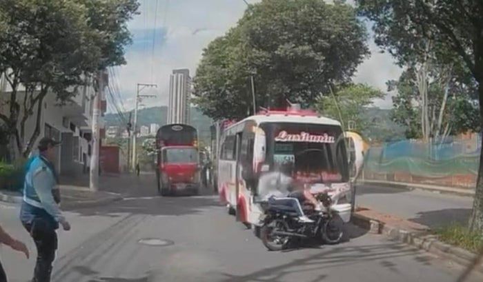 Accidente de tránsito en el barrio La Salle de Bucaramanga