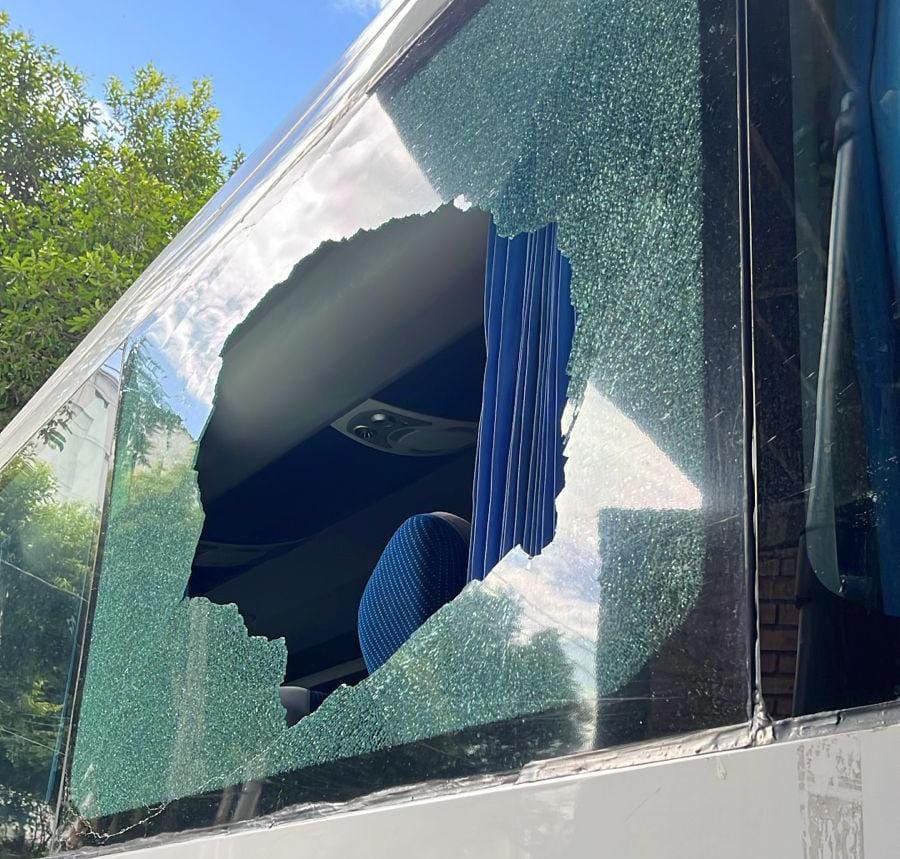 Bus de Atlético Nacional atacado en Cúcuta