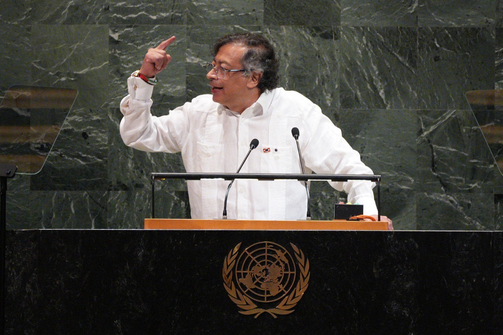 Presidente Gustavo Petro en la ONU 2025.
