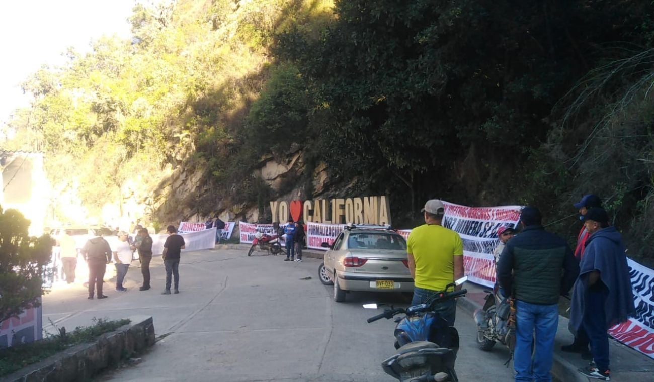 Bloqueo de mineros en California, Santander