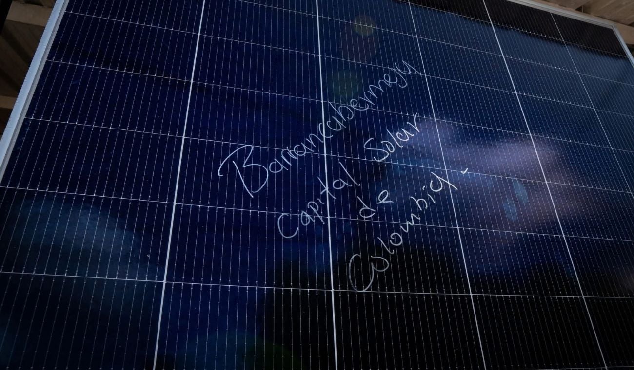 Paneles de energía solar en Barrancabermeja