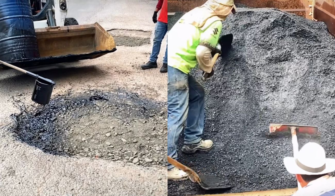 Arreglo de vías por ciudadanos en Santander