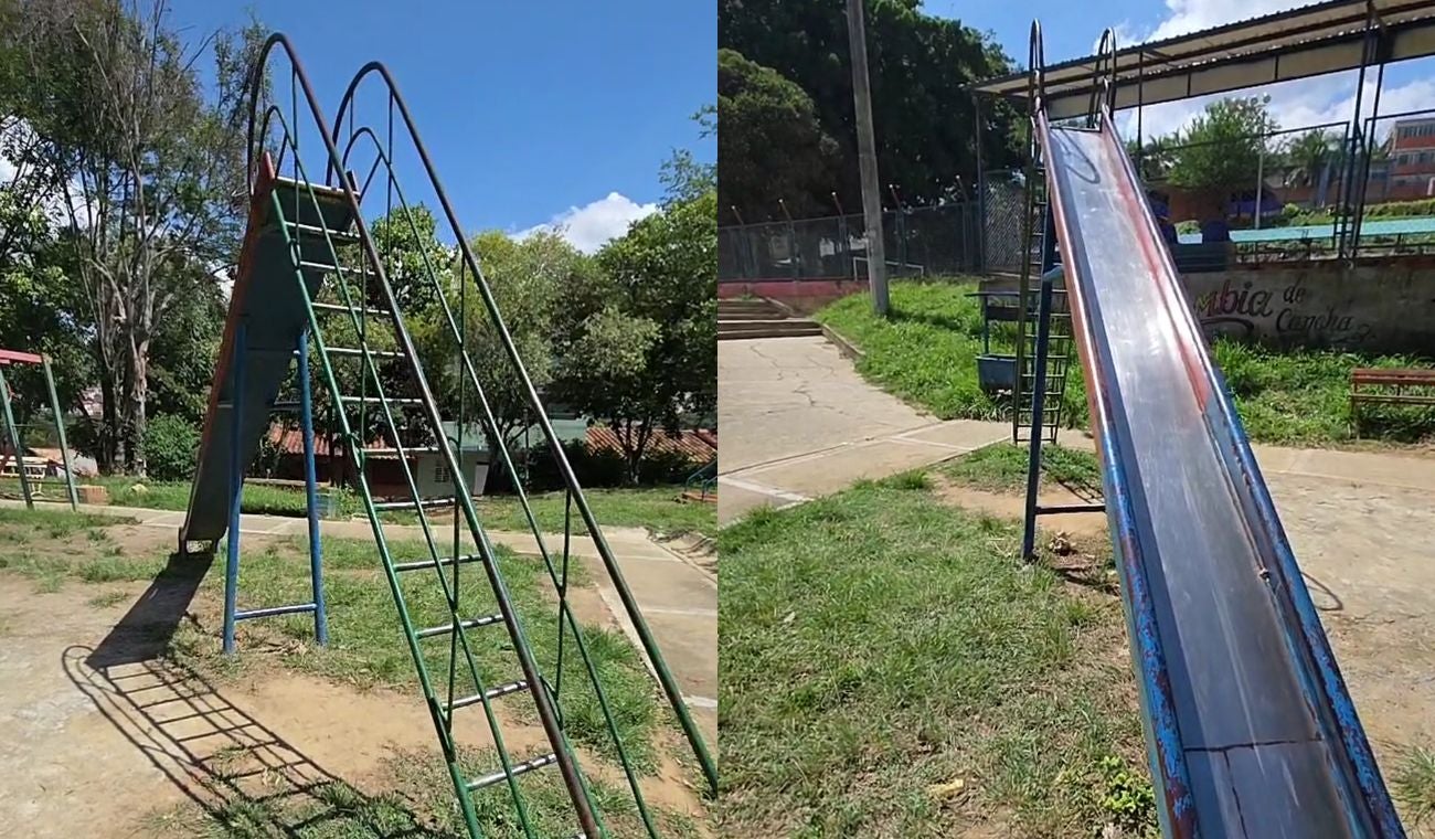 Resbaladero del parque del barrio San Martín, en San Gil