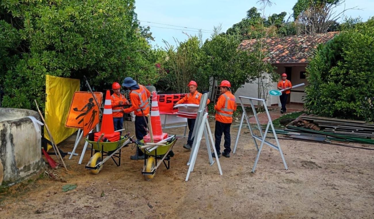 Trabajos en vías de la Mesa de los Santos