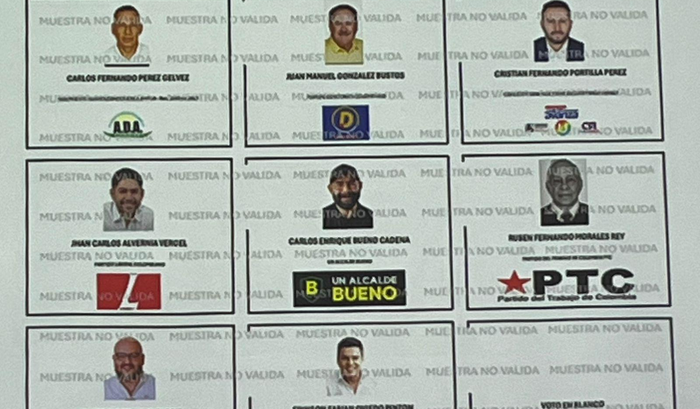 Tarjetón elecciones atípicas Bucaramanga | 2025