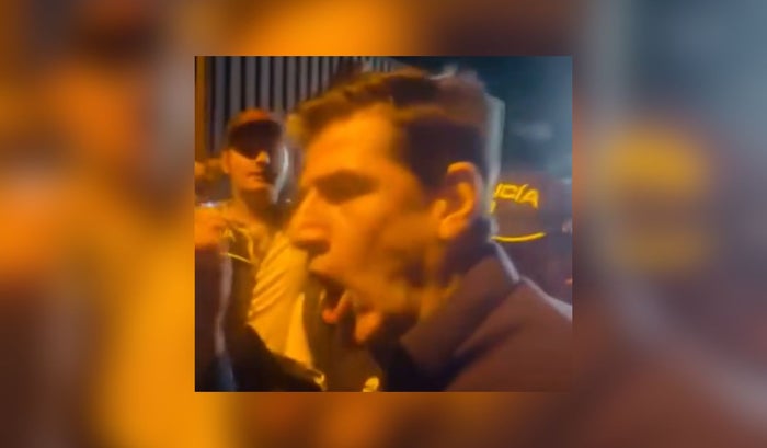 Oscar Hernández, secretario del Interior de Santander, en el peaje La Punta