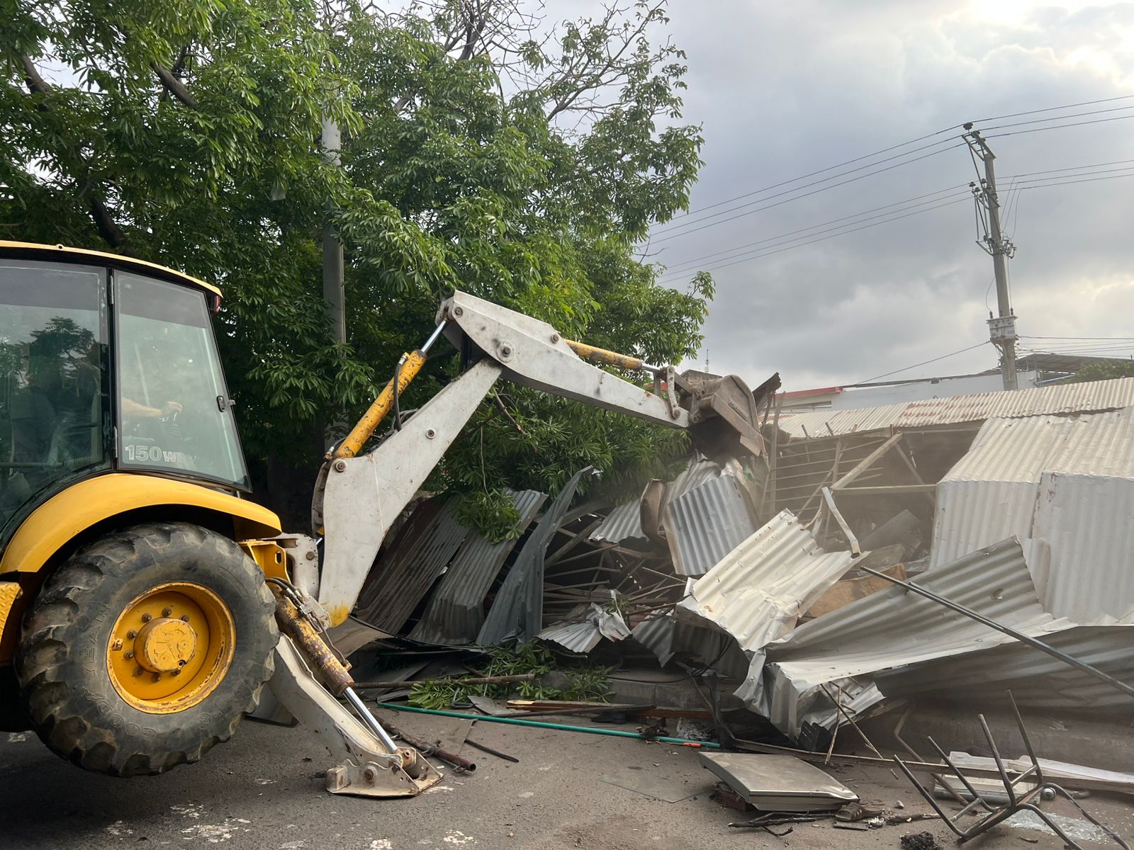 Destrucción de casetas en el Triángulo en Cúcuta