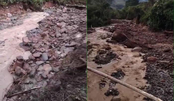 Afectaciones por Avalancha en Cincelada, Coromoro (Santander)