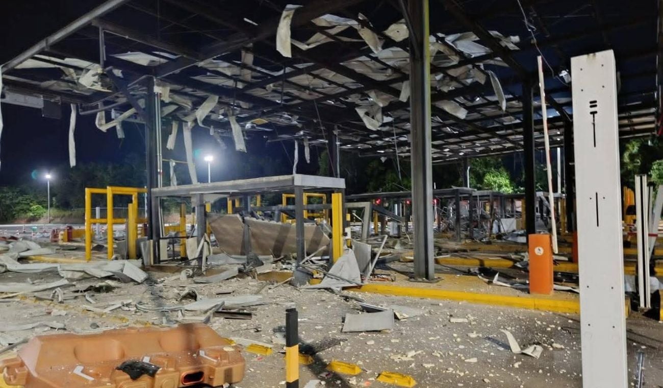 Explosión en el peaje La Lizama