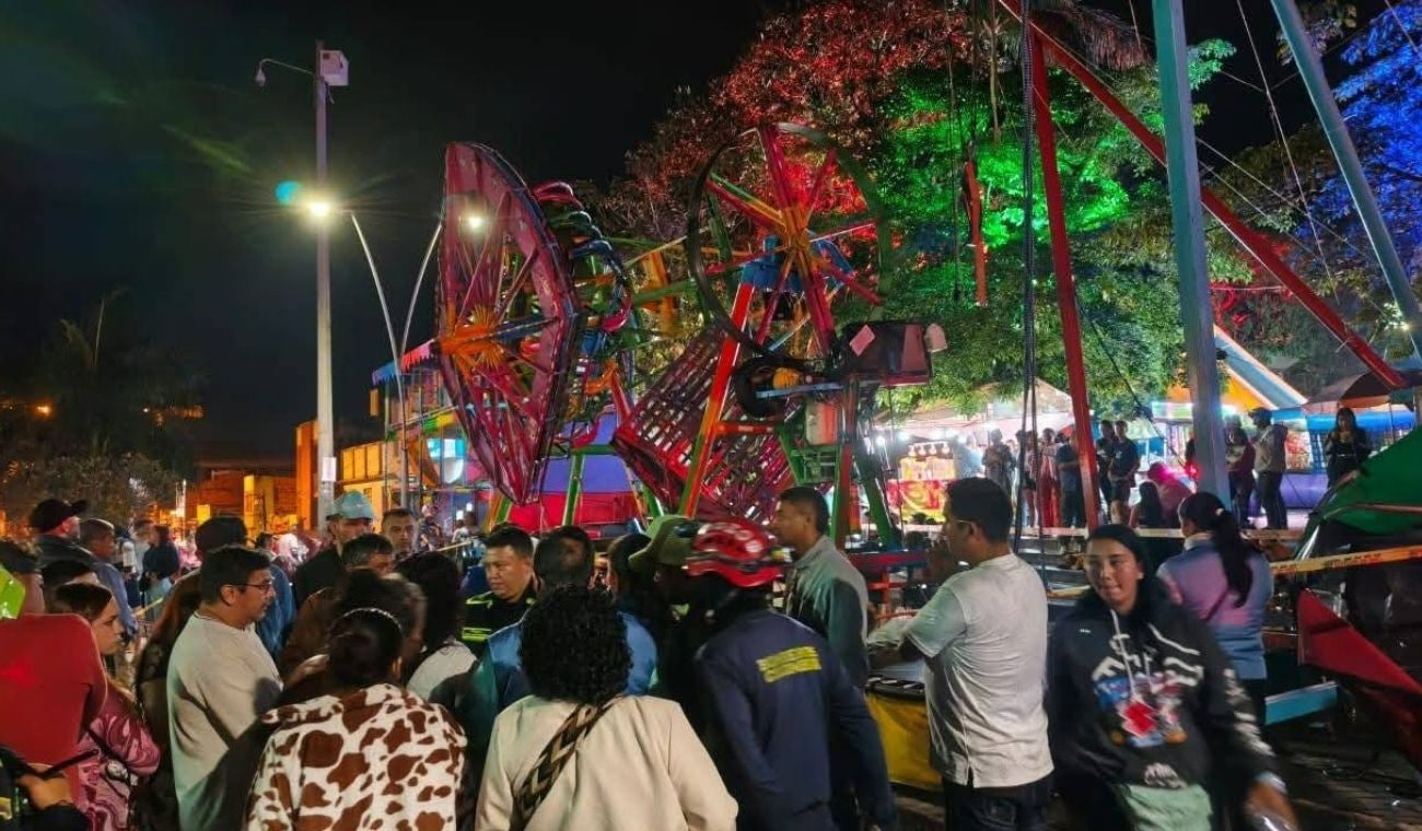Atracción que colapsó en Barbosa, Santander