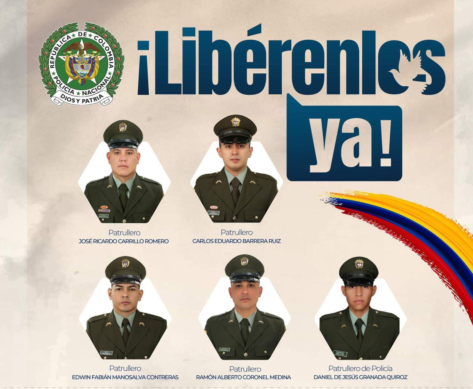 Policías secuestrados en el Catatumbo