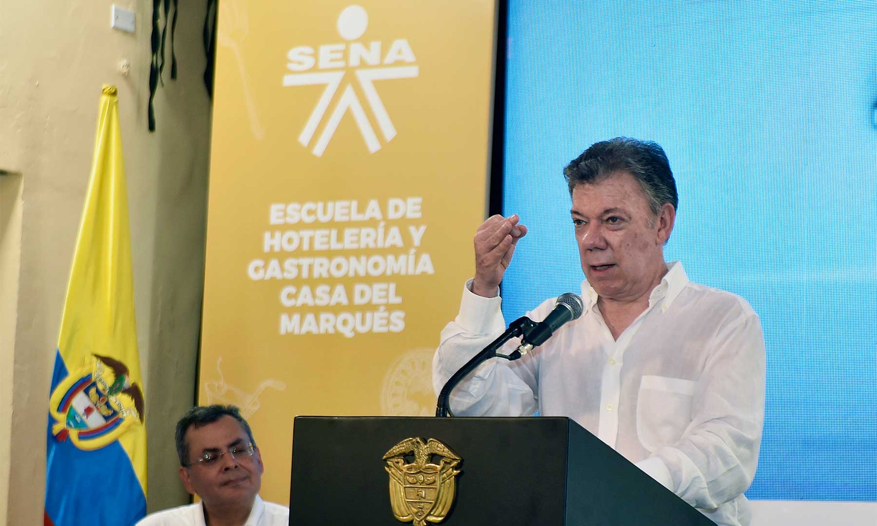 Esta moderna escuela funciona en la Casa del Marques, en el centro histórico de Cartagena.