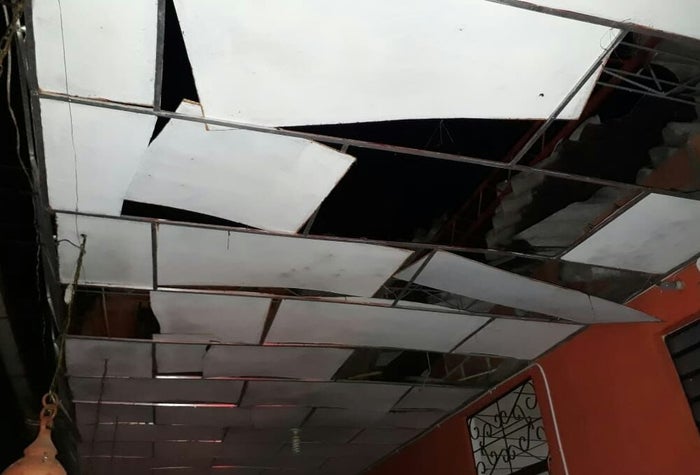 Viviendas afectadas por vendaval.