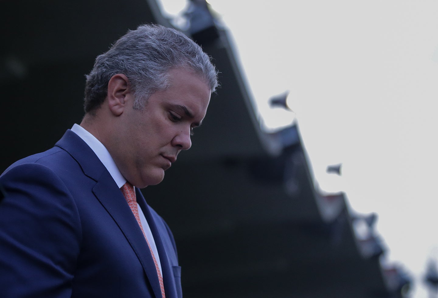 Iván Duque, presidente de los colombianos, en la escuela de cadetes José María Córdova, en Bogotá