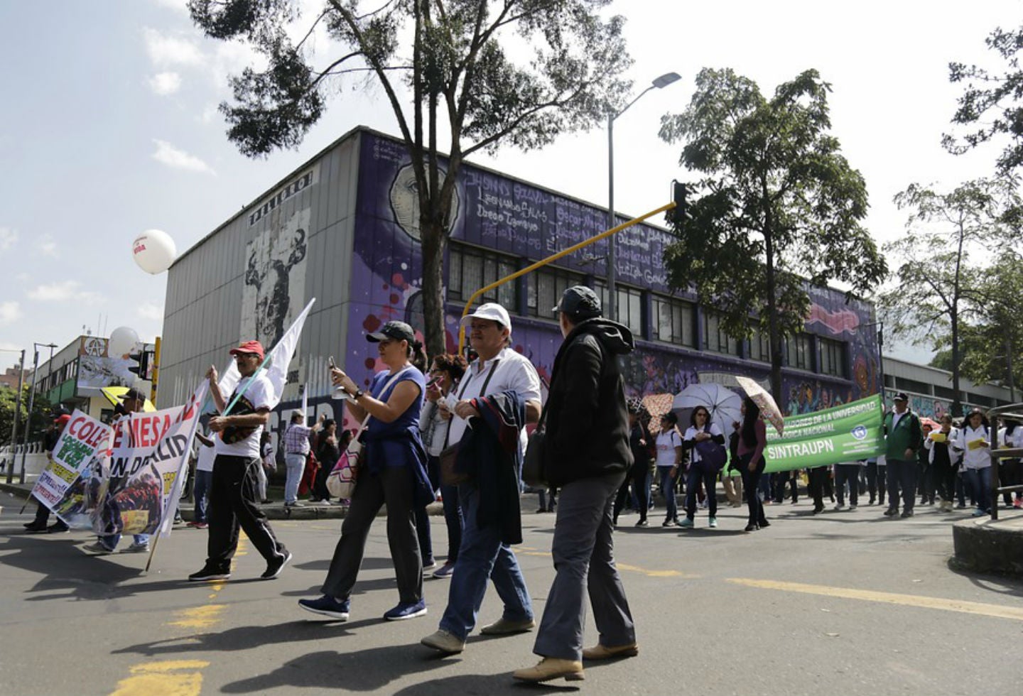 Marchas de maestros en Bogotá