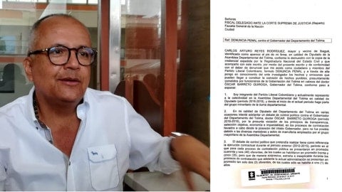 El Diputado del Partido Liberal Carlos Reyes, confirmó que instauró denunció penal ante el Fiscal delegado de la Corte Suprema de Justicia en contra de Óscar Barreto Quiroga