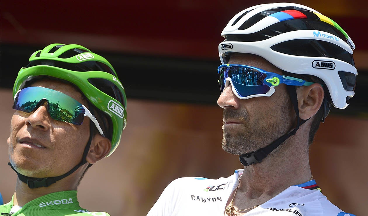 Nairo Quintana y Alejandro Valverde
