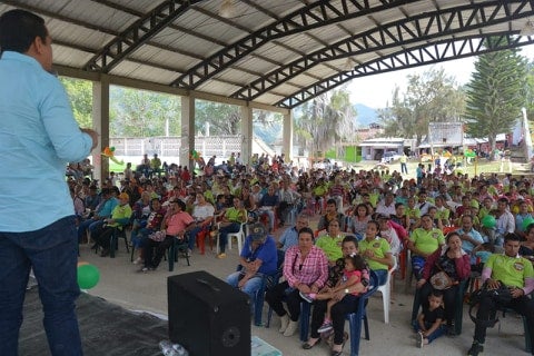 Durante el fin de semana Pinto recorrió varios municipios del Tolima