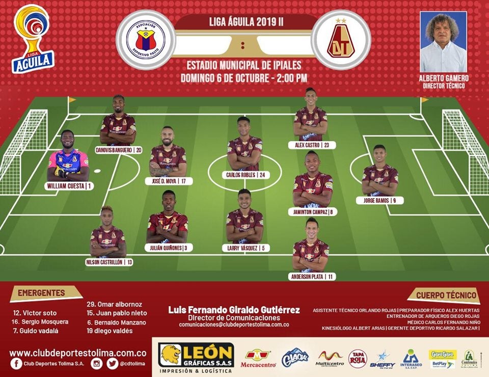 Formación Deportes Tolima