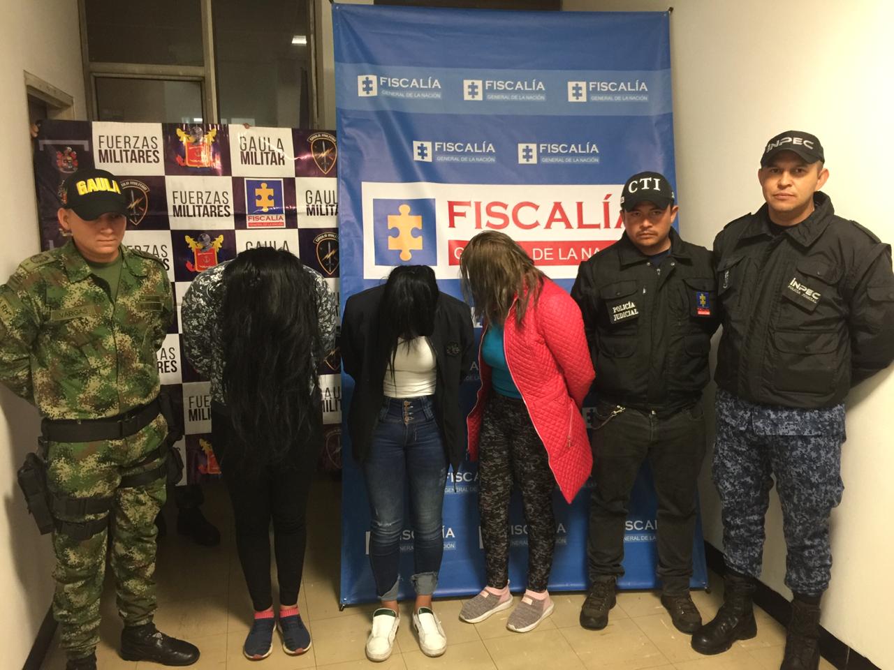 Las mujeres detenidas por la Fiscalía General de la Nación por ingresar estupefacientes a las cárceles