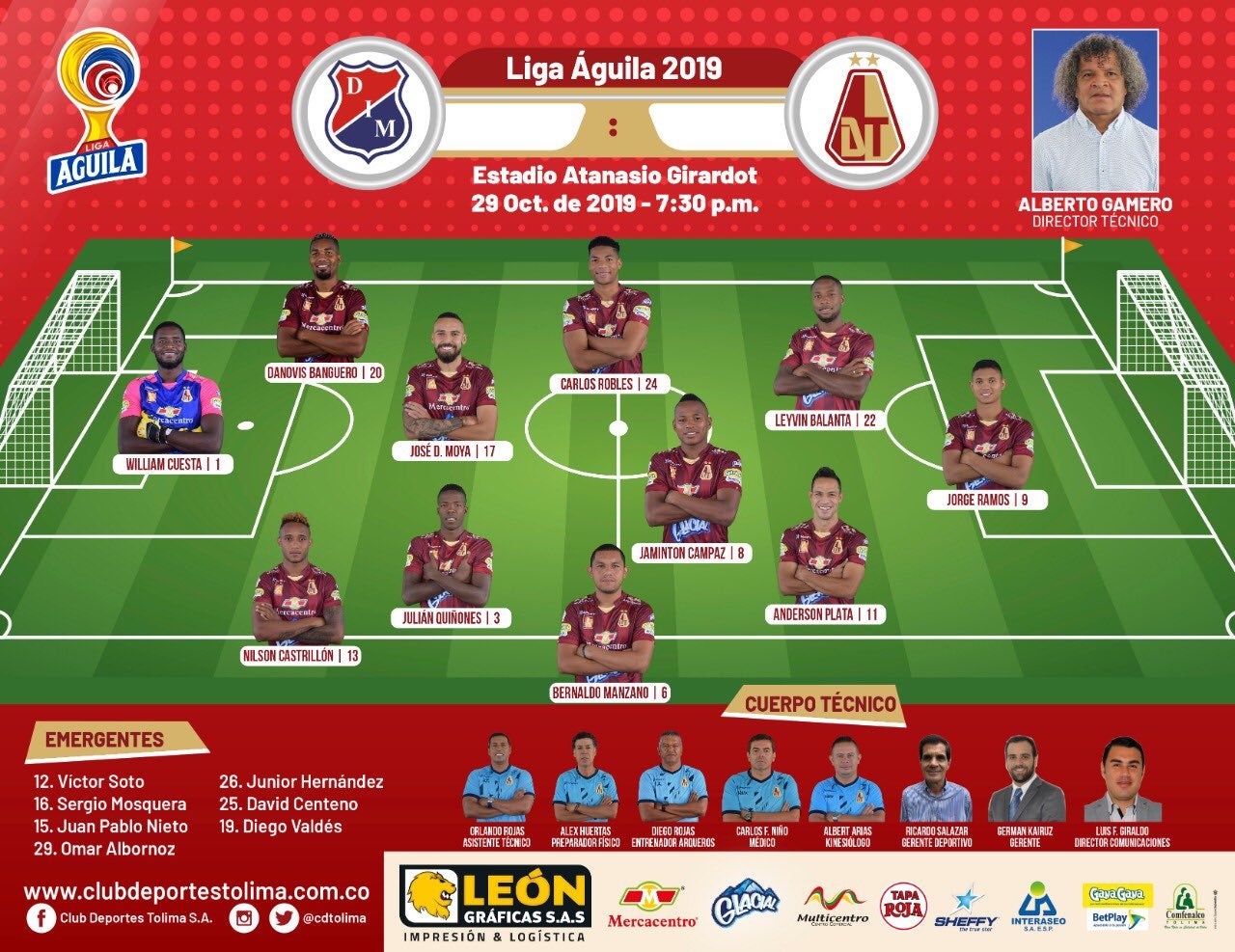 Formación del Deportes Tolima