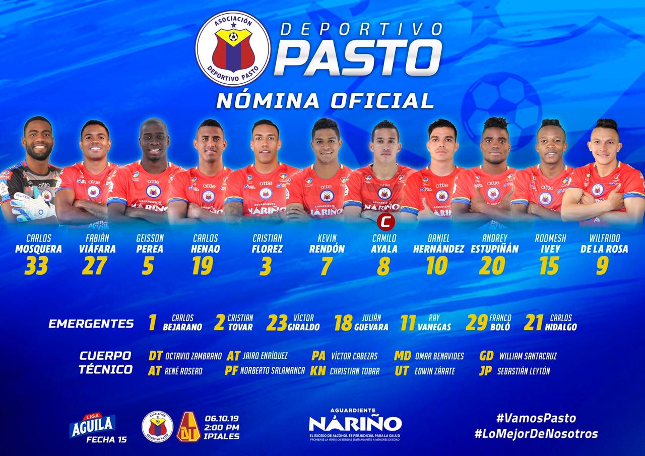 Alineación Pasto