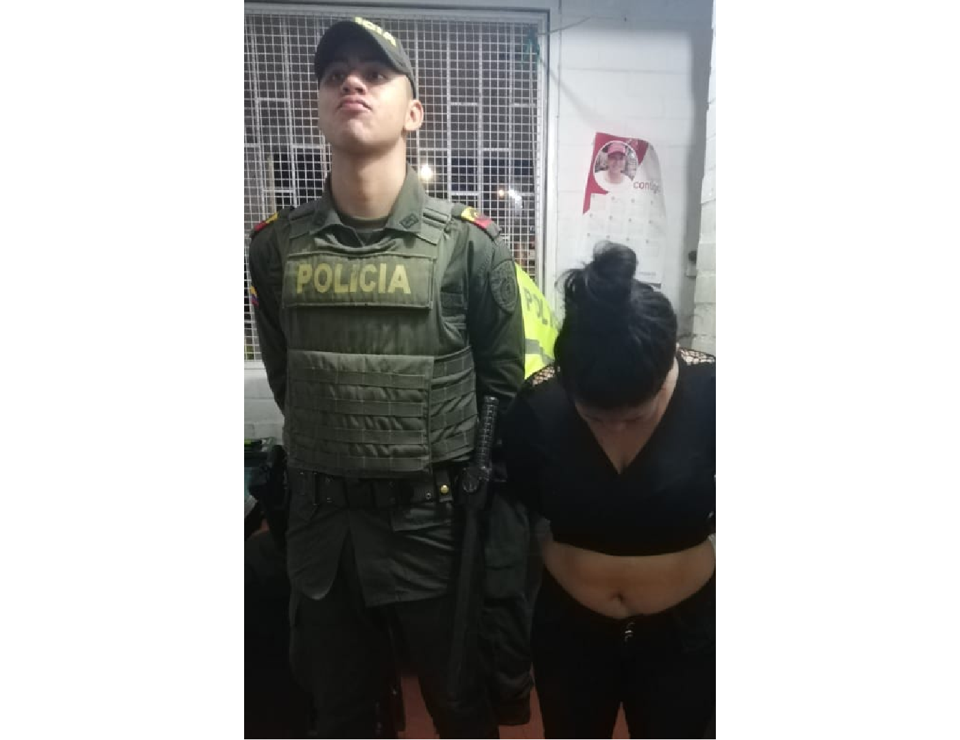 Fue sorprendida por los agentes policiales.