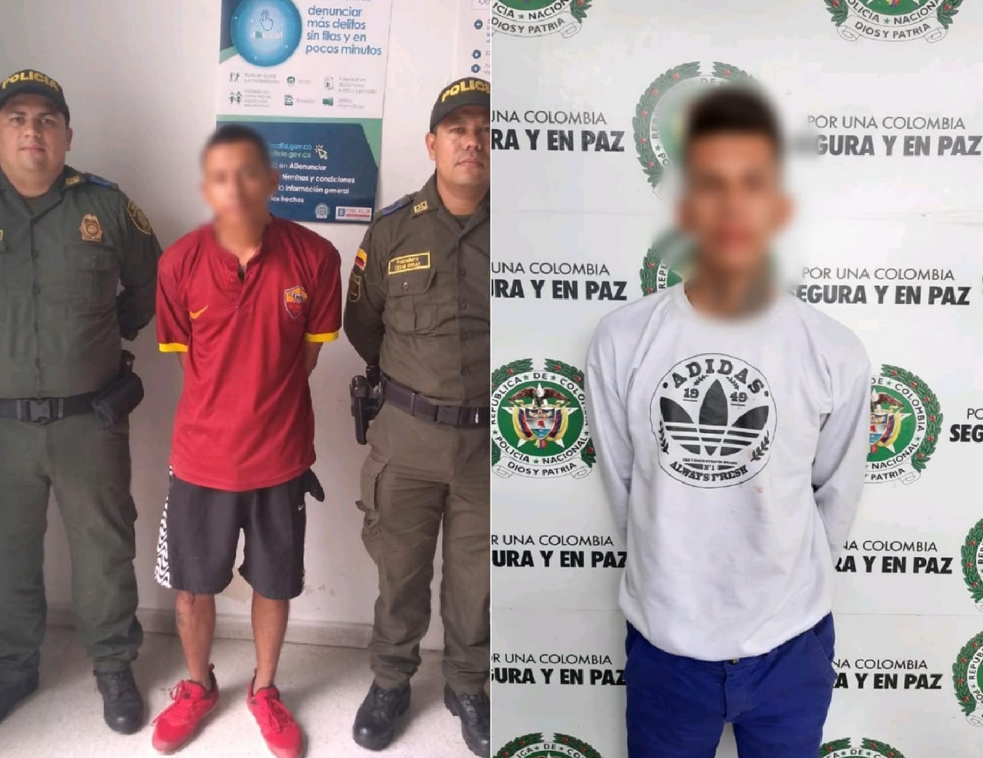 Los delincuentes fueron presentados ante el Palacio de Justicia